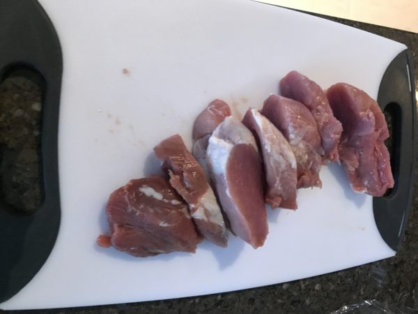 Pork tenderloin cutlets
