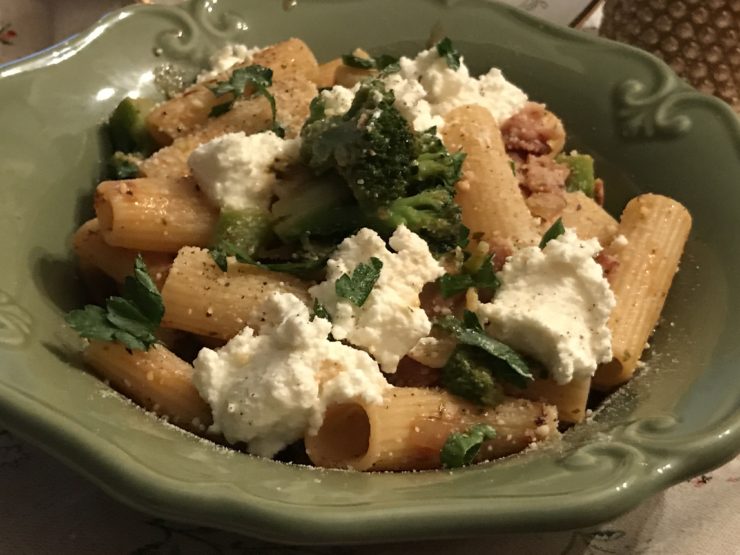 bacon, broccoli and ricotta pasta: recipes at my table