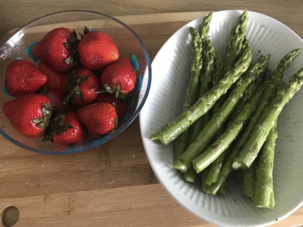 strawberries and asparagus recipes at my table