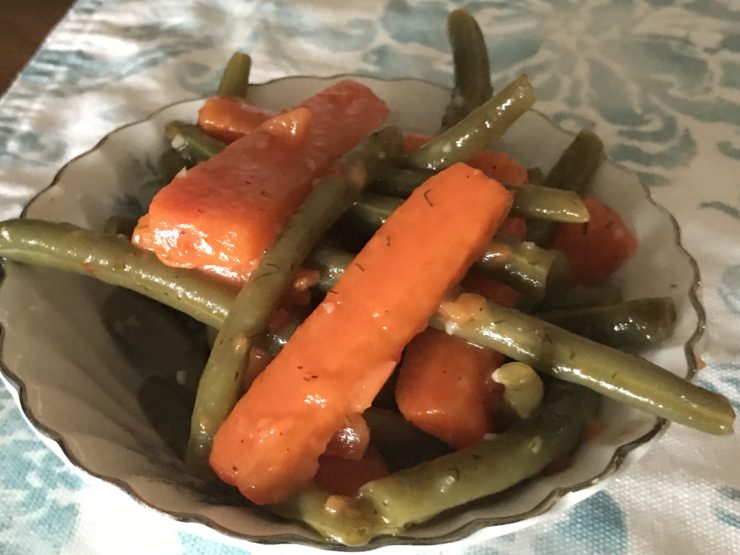 Dilled green beans and carrots recipes at my table