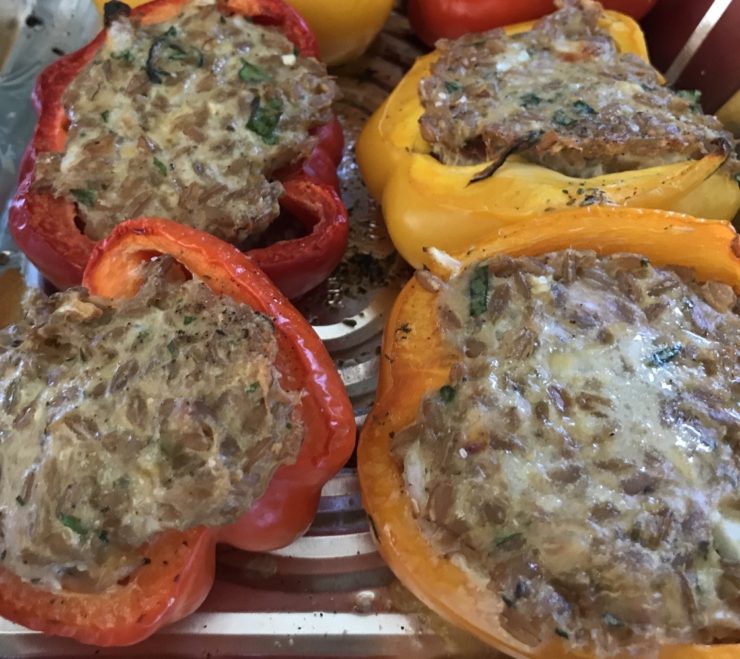 Stuffed Peppers With Vegetable Farro and Turkey Recipes at My Table