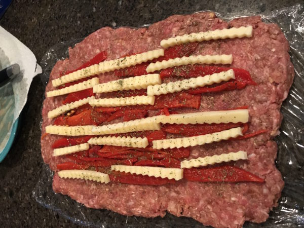 Roasted Red Pepper and Mozzarella Meatloaf