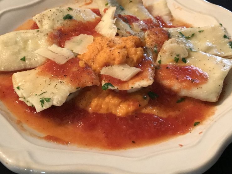 Spinach Ravioli in Carrot and Red Sauce : Recipes At My Table