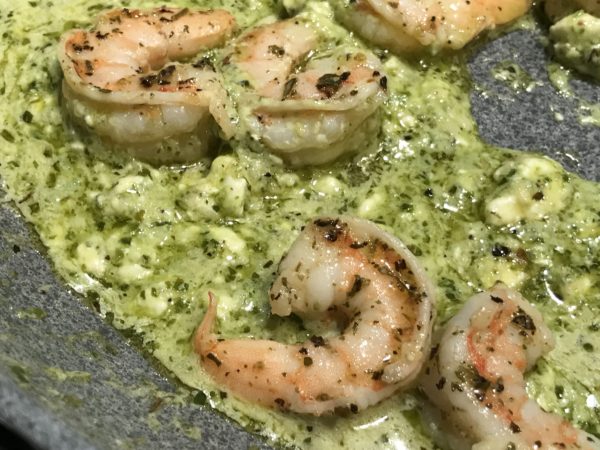 Orecchiette tossed in Pesto with Shrimp and Spinach: Recipes at My Table