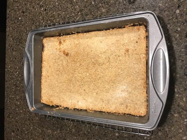 squares out of the oven