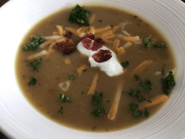 Caramelized Onion Loaded Potato Soup: Recipes At My Table