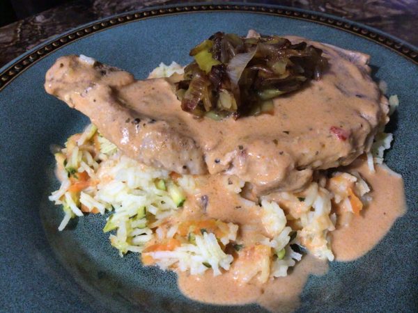 Mustard Cream Pork Chops with Caramelized Leeks: Recipes At My Table