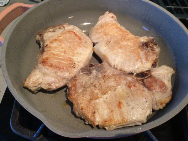 Mustard Cream Pork Chops with Caramelized Leeks: Recipes At My Table