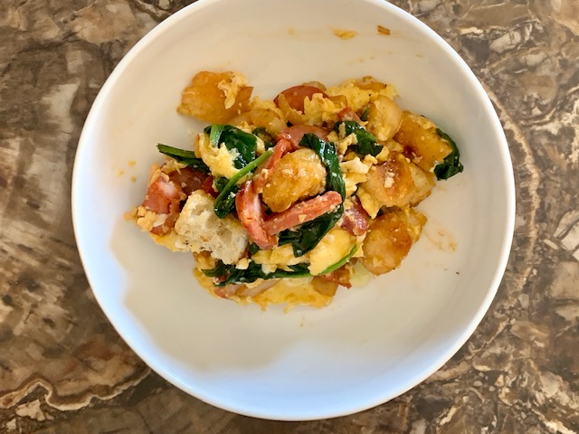 Eggs With Chorizo And Spinach: Recipes At My Table