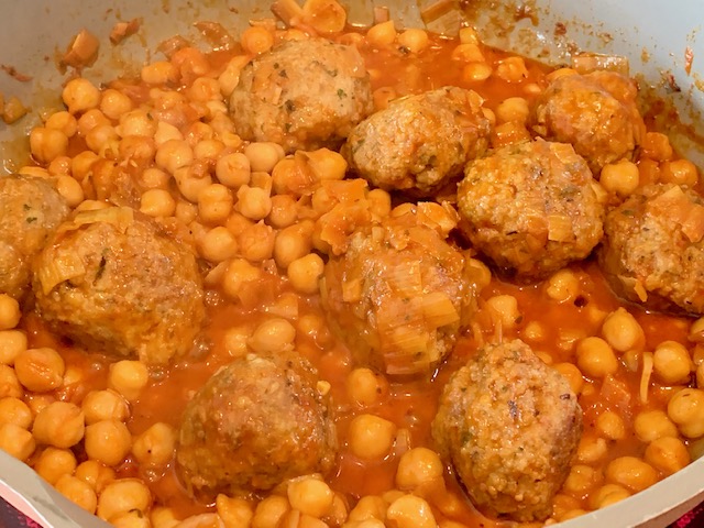 Turkey Meatballs and Chickpeas: Recipes At My Table