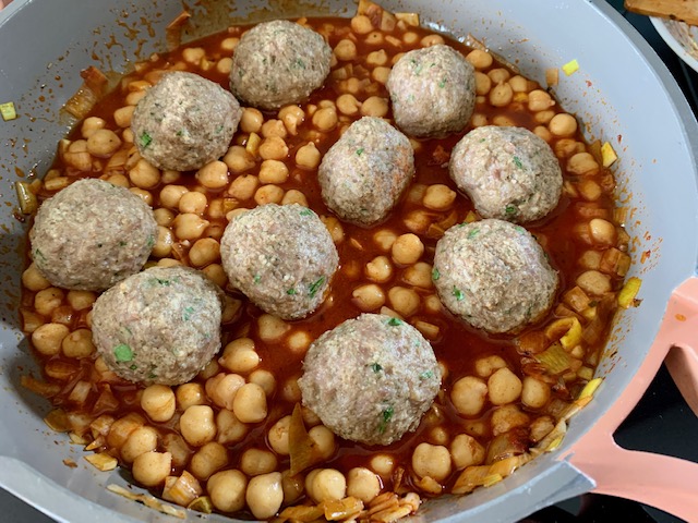 Turkey Meatballs and Chickpeas: Recipes At My Table